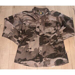 Vtg Cabela's Mens Large  Camo Long Sleeve Shirt Hunting Heavyweight USA Made